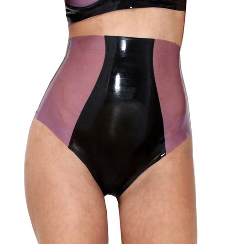 Womens latex high waist briefs - waist,