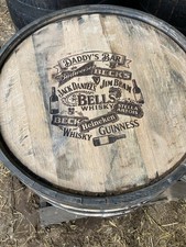 Restored engraved oak whisky - &,