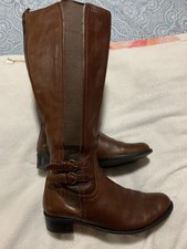 Dune Brown Leather Size 7 Knee