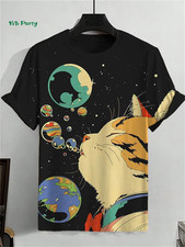 Cat Pattern Men T-Shirt 3D