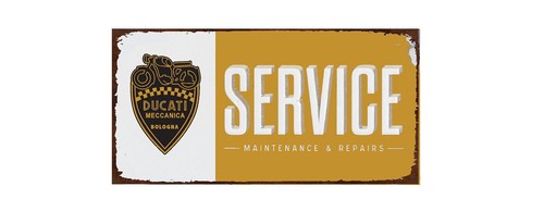 Ducati service retro metal - ducati,