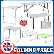 Catering Camping Heavy Duty Folding Trestle Table Picnic BBQ Party Laptop Desk #