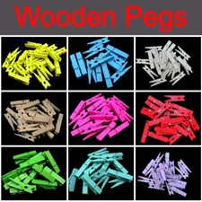 Heavy Duty Wooden Clothes Pegs Super Strong Grip Washing Line Laundry Clip UK
