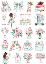 Pastel Birthday Sticker Sheet