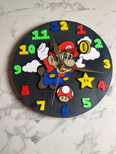 Mario printed wall clock - mario,