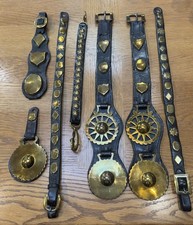 Job Lot of lovely Antique Vintage Horse Brasses & Straps.