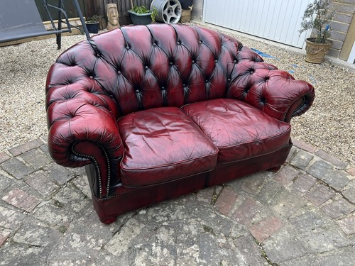 Oxblood red seater - 2,