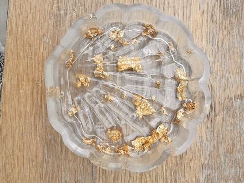 Epoxy resin sea shell dish - resin,