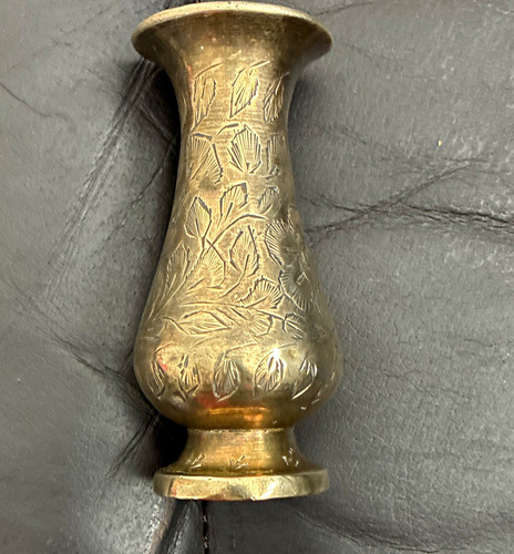 Brass bud vase - bud,