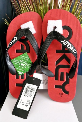 Oakley college flip flops red - flops,