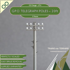 5x G.P.O. Telegraph Poles