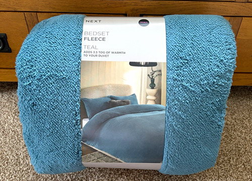 Next new teal fleece - teal, bedding