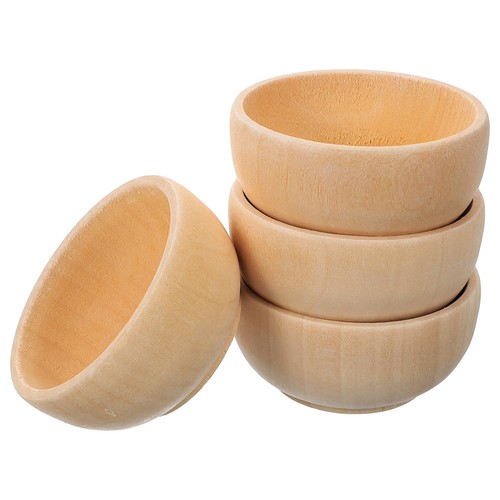 4pcs wood bowl - wood,