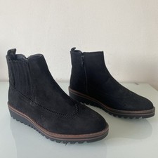 TU Sole Comfort Black  Wedge Ankle Boots Size 6