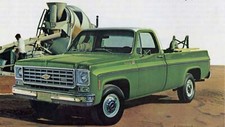 1973 Chevy C10 pickup ad green
