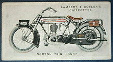 NORTON BIG FOUR  Motorcycle   Vintage 1923  Illustrated Card  JE16M