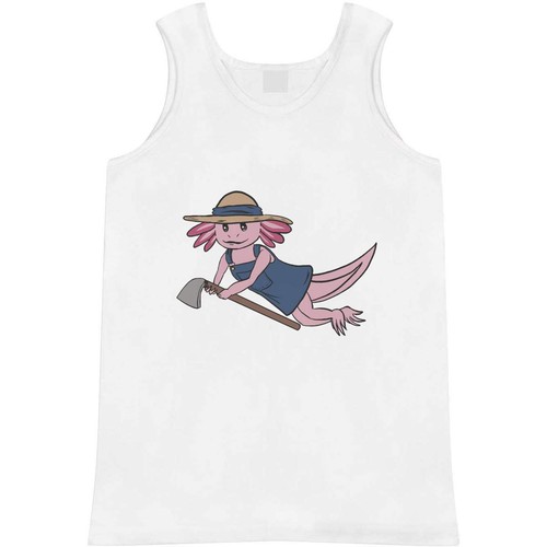 Cute axolotl farmer - farmer, gardening