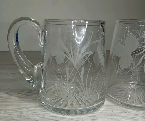 Pair vintage clear cut - of,