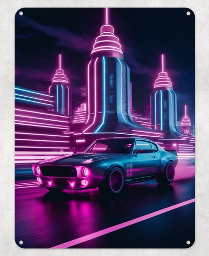 Racing car neon - neon, metal