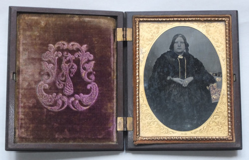 Antique ambrotype portrait - antique,