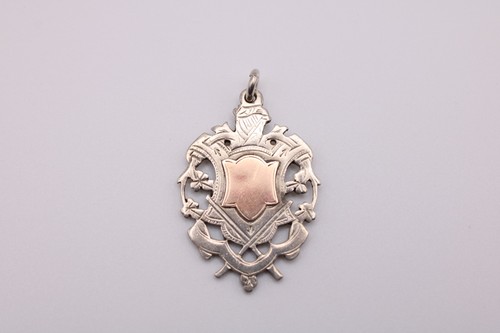 Irish silver shield - shield, fob