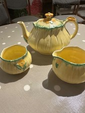 Crown Ducal  yellow small tea