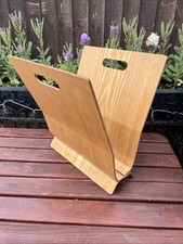 Vintage Bent Wood Folding Magazine Paper Rack Mid Century Modern Stylist Storage
