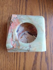 Vintage onyx marble ashtray - marble,