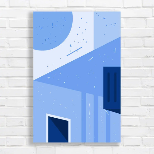 Pastel geometric abstract blue - abstract,