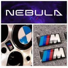 BMW, ALLOY WHEEL M BADGE STICKER EMBLEM DECAL 17MM X 9MM SET OF 4