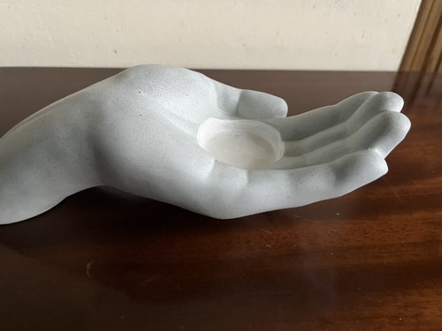 Porcelain hand candle stick - porcelain,