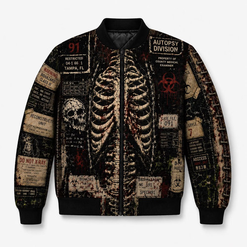 Dark anatomy bomber jacket - dark,