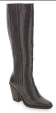 Leather Mock Croc Western High