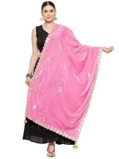 Velvet Dupatta with Gotta