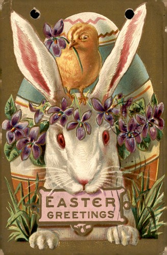 Easter greetings postcard - greetings,