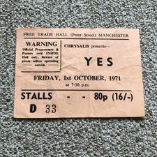 Yes ticket Free Trade Hall