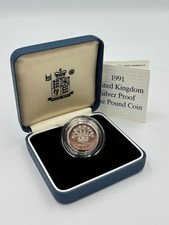 1991 SILVER PROOF £1 ONE