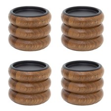 Set of Walnut Pillar Candle Holders | Wooden Candlesticks for Pillar Candles 8cm