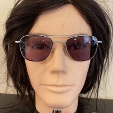 VTG Aviator Sunglasses So American Optical 5 1/2” Smoke Tint USA Lens Scratches