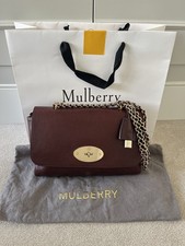 MULBERRY Medium Lily Handbag in Oxblood Natural Leather