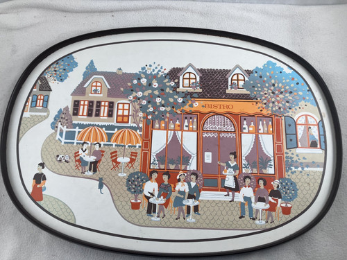 Melamine oval 1970 tray - melamine,