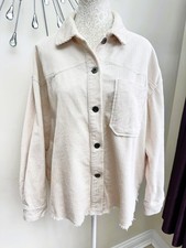 Zara Cream Frayed Hem Cotton