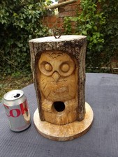 Owl Design Hand Carved Tree