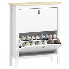 Homcom drawer shoe cabinet - homcom,