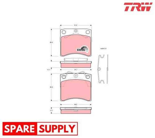 Brake pad set disc - disc,