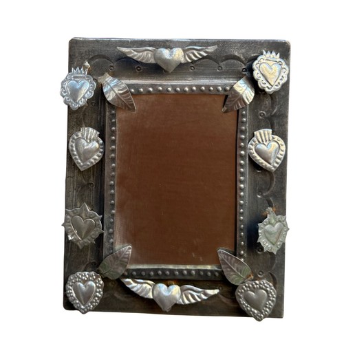 Vintage tin milagro mirror - vintage,