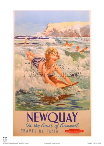 Newquay cornwall poster - newquay,