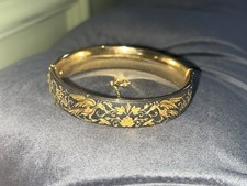 Damascene floral bird bangle