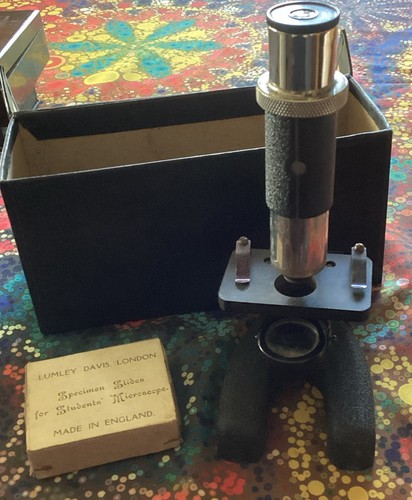 Vintage microscope with - vintage,
