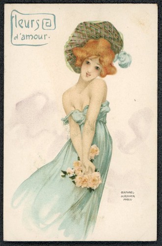 Raphael kirchner signed art - signed,